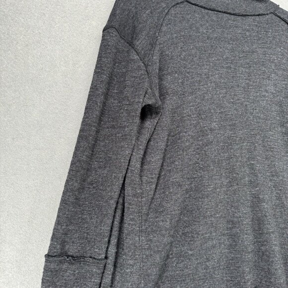 Free People We the Free Top Womens Size S Charcoal Split Back Turtleneck Hi-Low - Picture 2 of 9